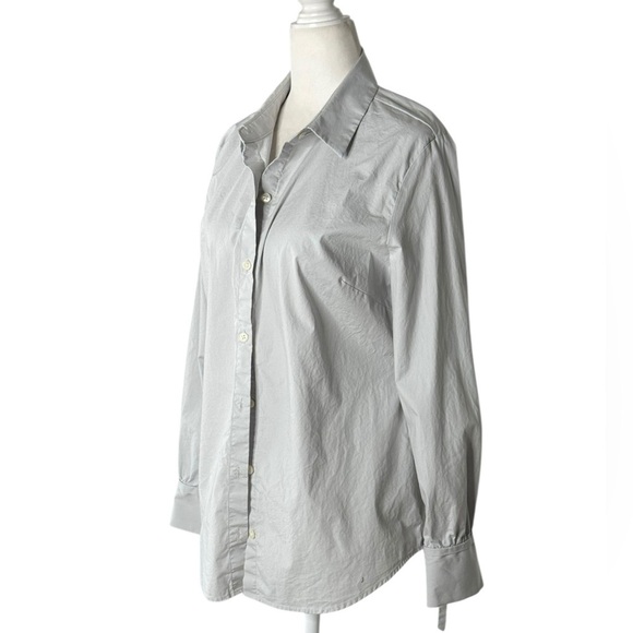 Banana Republic Factory Gray Long Sleeve Button Down Shirt size 10 - Picture 5 of 11